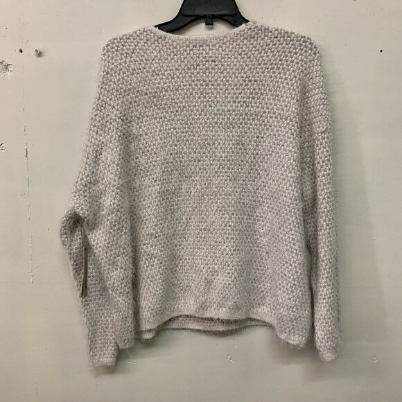 Nic+Zoe Womens Neutral Mix The Right Fluff V Neck Pullover Sweater - Picture 3 of 5